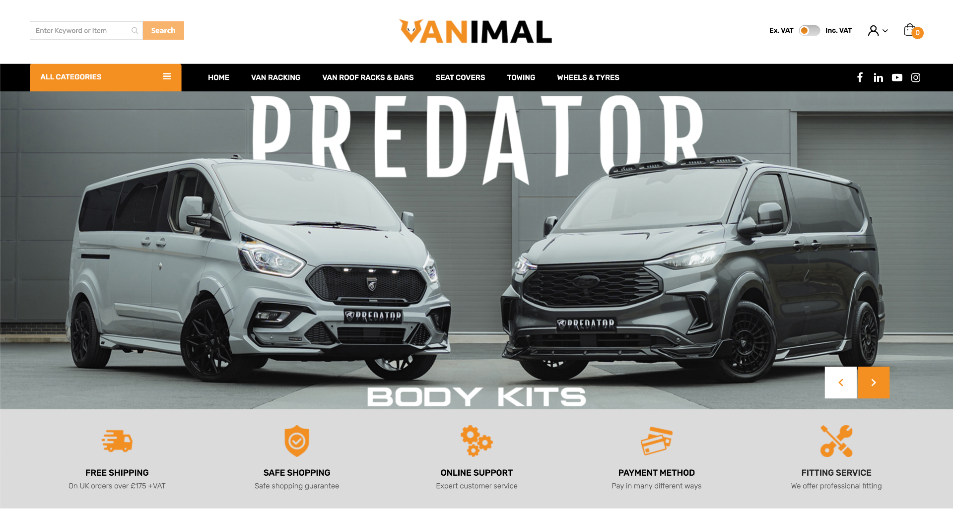 Vanimal custom Magento theme and WMS integration case study